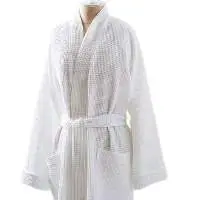 Women's Spa Bathrobe Elegant V-Neck Drawstring