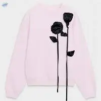 Contrast Flower Sweatshirt