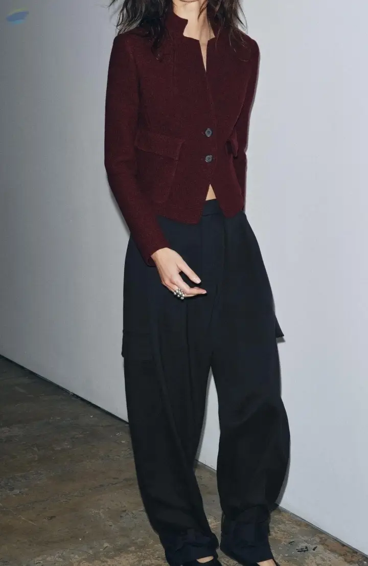 Fitted Boucl Wool Jacket