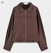 Satin Zip-up Jacket