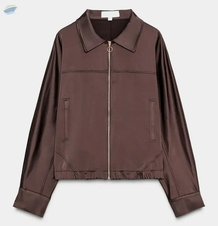 Satin Zip-up Jacket