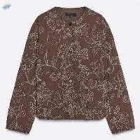 Rubberised Embroidered Puffer Jacket