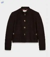 Wool Blend High Neck Jacket