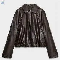 Faux Leather Bomber Jacket