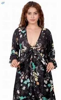 Zigzag Ethnic Print Maxi Dress