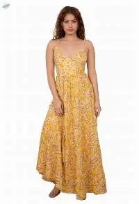 Marigold Geometric Maxi Dress