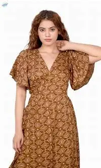 Ochre Botanical Cut-out Maxi Dress