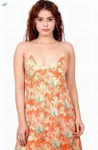 Rust Floral Wrap Maxi Dress