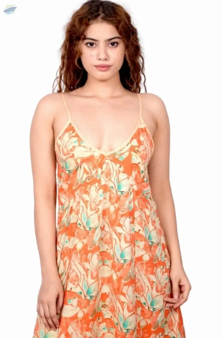 Rust Floral Wrap Maxi Dress