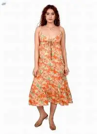 Orange Blossom Bow Maxi Dress