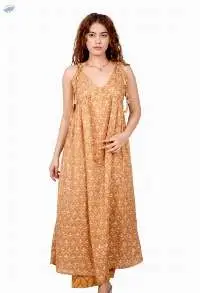 Amber & Olive Print Slit Maxi Dress