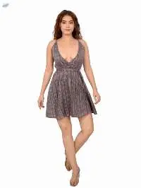 Boho Floral Deep V Mini Dress