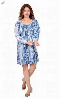Monochrome Geo Tiered Mini Dress
