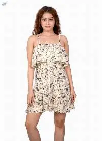 Ivory & Blue Botanical Ruched Mini Dress