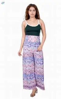 Pastel Zigzag High-Waist Palazzo