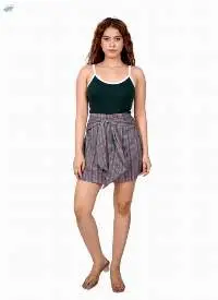 Grey Polka Dot Short Skirt