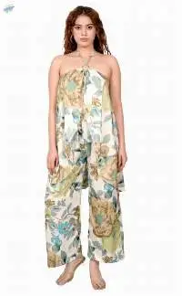 Floral Halter Pant Set