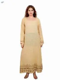 Beige Ethnic Maxi Dress