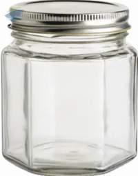 Premium Hexagonal Empty Glass Jars