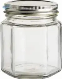 Premium Hexagonal Empty Glass Jars