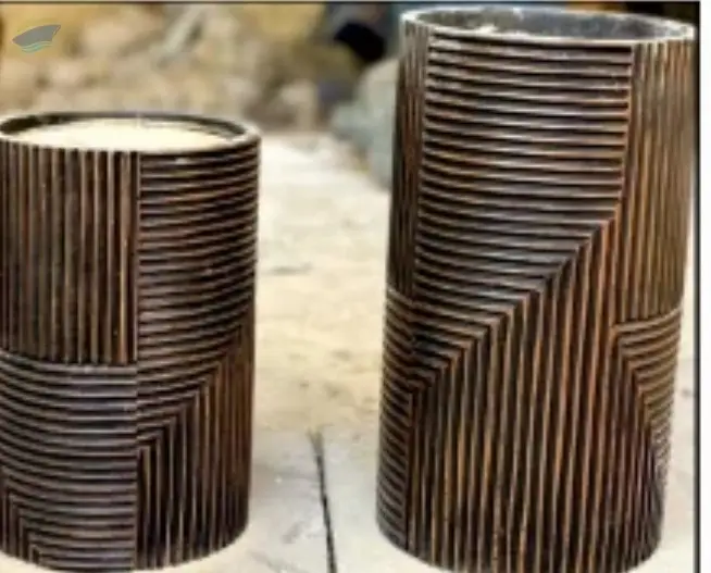 OG-10 Vases With Geometric Line Pattern