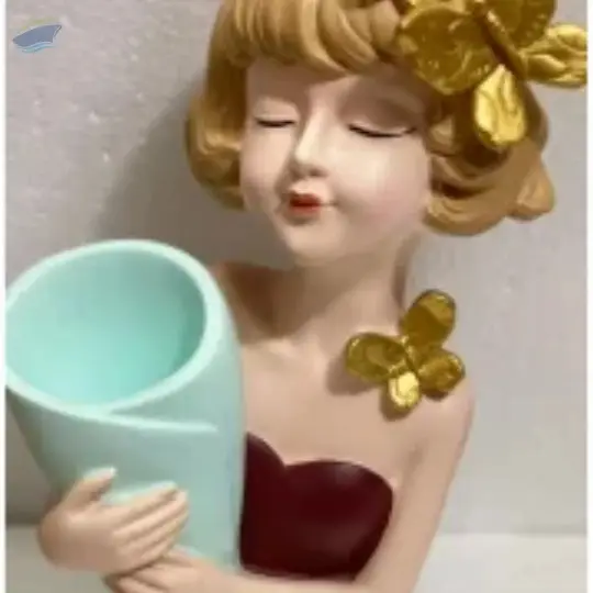OG-17 Girl with Bouquet Vase & Butterflies
