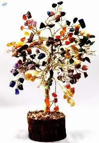 Gemstone Tree Wood Base