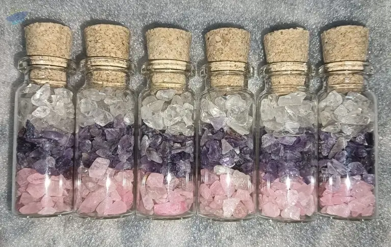 Gemstone Bottles With Multicolor Chips