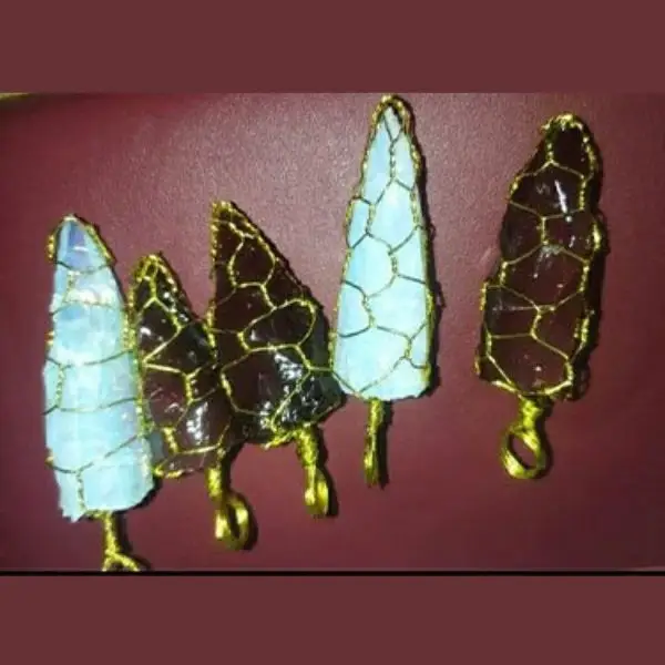 Wire Wrapped Arrowhead Pendant