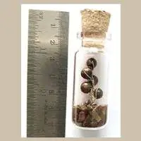 Bottle With Tiger Eye Chips And Beads
