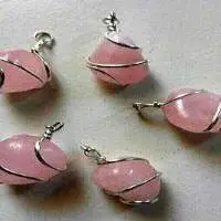 PK218 (Pendant Rose Quartz Wire Wrapped CP)