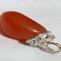 PK224 Pendants Carnelian Tumbled Capped CY
