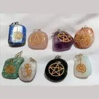 PK225 Pendants Chakra Stones And Symbols  