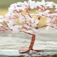 Gem Tree New Rose Quartz With Chalcedony Coaster