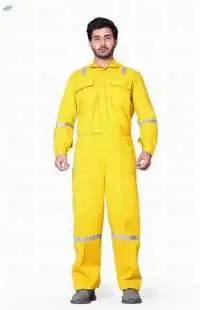Yellow Cotton Boiler Safety Suit