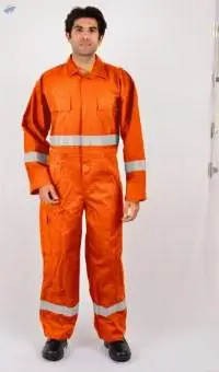 Orange Cotton Boiler Safety Suit