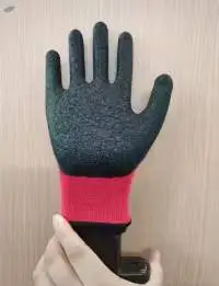 13 Gauge Polyester Black Nitrile Glove