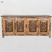 Brass Inlay Wooden Nesting Tables