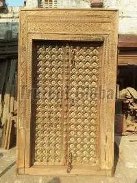 Hand Carved Wooden Door
