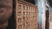 Hand Painted Wooden Storage Cabinet