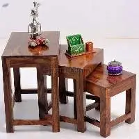 Solid Wood Nesting Tables Set