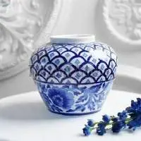 Floral Pattern Ceramic Decor Pot