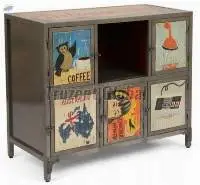 Industrial Graphic Panel Storage Cabinet