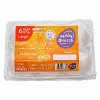 Table Eggs, Plastic Plate, 6 Eggs (L)