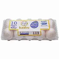 Table Eggs, Plastic Plate, 10 Eggs (Jumbo)