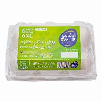 Table Eggs, Plastic Plate, 6 Eggs XL