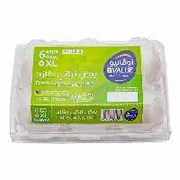 Table Eggs, Plastic Plate, 6 Eggs XL