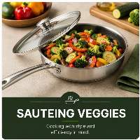 Stainless Steel Saute Pan with Glass Lid