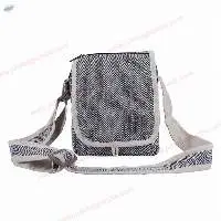 Herringbone Jute Sling Bag Color Black and White