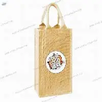 Jute Double Wine Bottle Bag